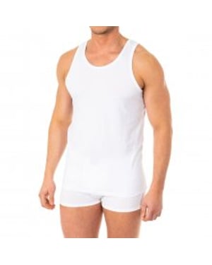 Camiseta de tirante ancho y cuello redondo para hombre A0DGN, Camiseta sin mangas, Camiseta de tirantes, Camiseta de hombre
