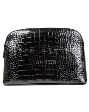 Bolso de Maquillaje Debossed de Cocodrilo Ted Baker