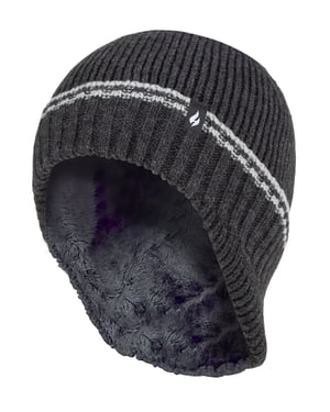 Heat Holders - Chicos Patrulla acanalado Bobble Pom Pom Sombrero para el invierno - Antracita
