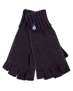 Guantes de punto sin dedos para mujer | GUANTES DE CALOR | Navy Solid