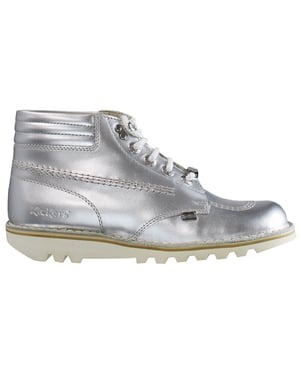 Boots de plata de tobillo para mujer de pateadores