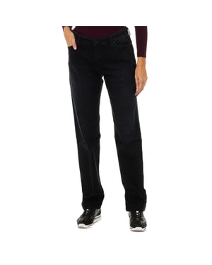 Pantalones largos tejanos con corte recto 6Y5J15-5DWPZ mujer