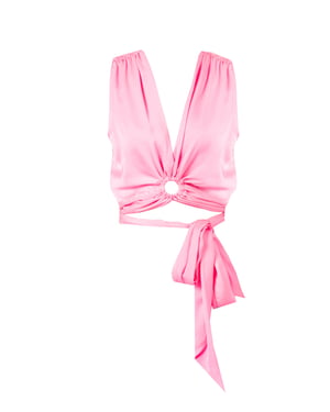 Pinko Top Tremulo de mujer rosado