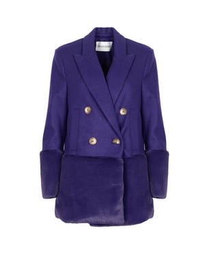 Silvian Heach Abrigo Nichiren de mujer Violeta