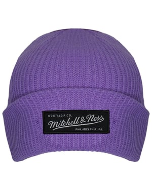 Mitchell & Ness Box Logo para hombre Purple Knit Geanie