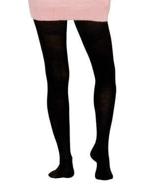 Mallas de Lana Merino para Mujer | Steven | Mallas Térmicas de Vellón para Invierno - Negro