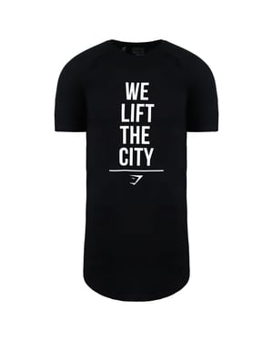 Camiseta negra para hombre de Gymshark Amsterdam