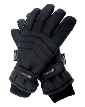 Guantes de esquí impermeables con aislamiento térmico 3M Thinsulate 40 gramos para hombre - Negro