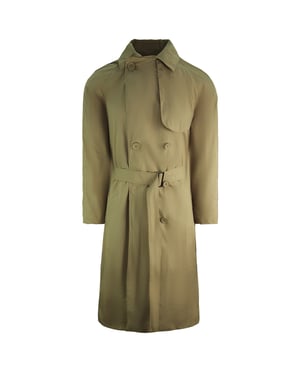 Lacoste Algodón Cinturón Trench Mujer Beige Abrigo Largo