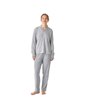 Pijama manga larga cuello en pico JJBEP1903 mujer