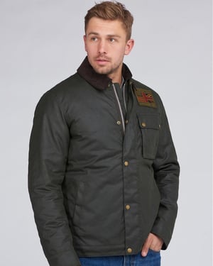 Chaqueta de Cera para Hombres Barbour International Workers