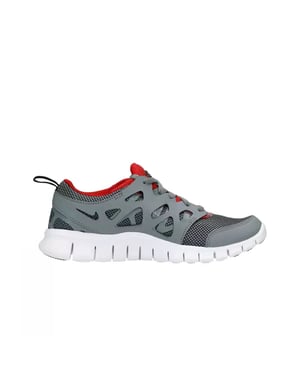 Nike Free Run 2 GS Lace Up Gray Synthetic Kids Entrenadores 443742 035