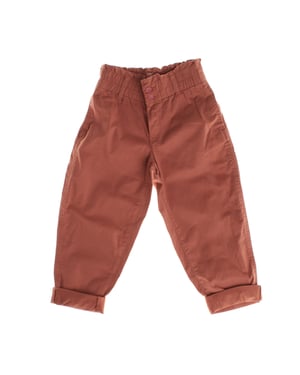 Pantalones rectos fruncidos 416204 niñas