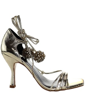 Ted Baker Hilaray Pom Pom Sandalias doradas para mujer