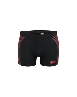 Speedo Gradiente Colocación para hombres Aquashorts Black Red Red Swimwear 8 12152C731