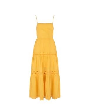 Guess Vestido Lace Up de mujer amarillo