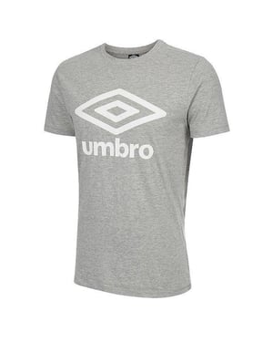 Camiseta gris de hombre grande de logotipo de Umbro