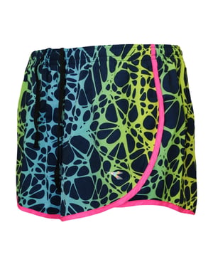 Diadora Running Womens Black/Green Shorts
