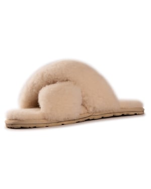 Aus Wooli Australia Pantuflas Brighton de lana de oveja para mujer