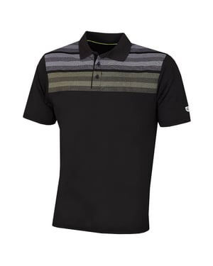 Isla verde matriz estampado para hombre polo de golf negro