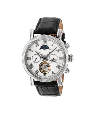Reloj automático Heritor Winston semiesqueleto con correa de cuero