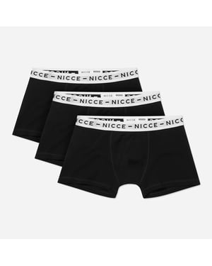 Nicce 3 paquete de 3 paquetes Boxers de Trailstar Black/White Blackstar 0038 K011 0001