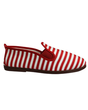 Estilo hilo dossy corella unisex alpartrille slip on plimsolls zapatos 55110 raya roja