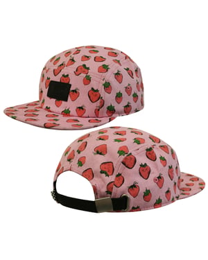 Vans fuera de la pared Gwen Camper Womens Pink Strawberries Baseball Cap 22hijs A27a