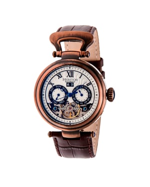 Reloj Automático Heritor Ganzi Semi-Esqueleto con Correa de Cuero