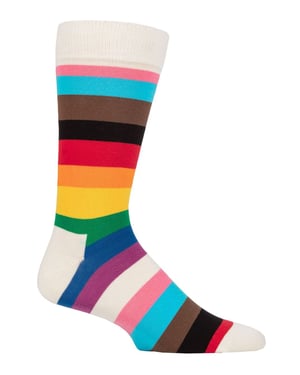 Happy Socks - Novedosos calcetines con diseño del Orgullo | Gran regalo - Raya del Orgullo