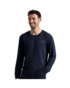 Ted Baker Camiseta de Manga Larga - Azul Marino