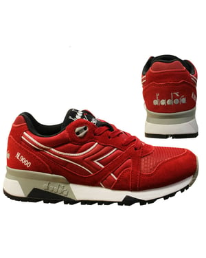 Diadora n9000 entrenadores rojos para hombres