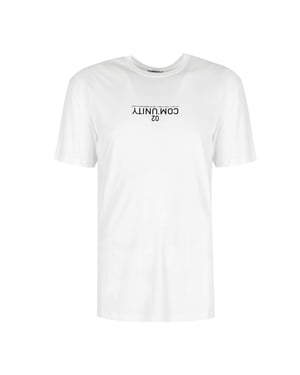 Les Hommes T-shirt Community del hombre negro, Blanco