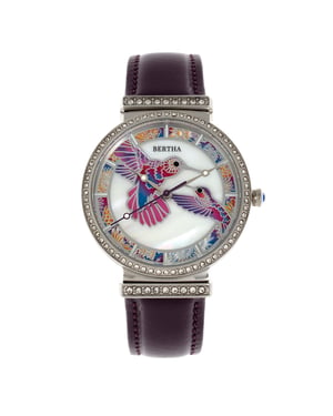 Reloj de Pulsera de Cuero con Madreperla Bertha Emily