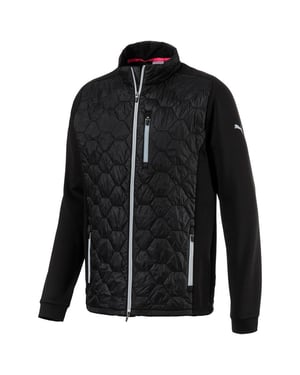 Puma Pwrwarm Dassler Mens Black Zip Up Primaloft Golf Jacket 576114 01