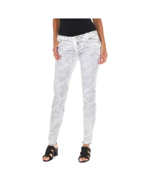 Pantalon Largo con bajos con corte estrecho 70DBF0585-R216 mujer