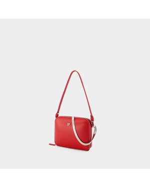 Courreges Bolso Encadenado Nube - - Piel - Rojo