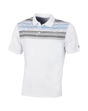 Isla Verde Matriz estampado para hombres Polo de golf blanco