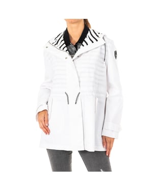Chaqueta manga larga con capucha fija y cordón ajustable LWO002 mujer