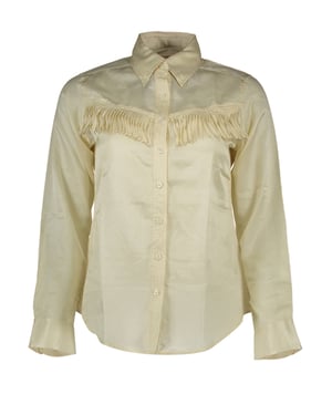 Camisa de algodón beige para mujer Gant