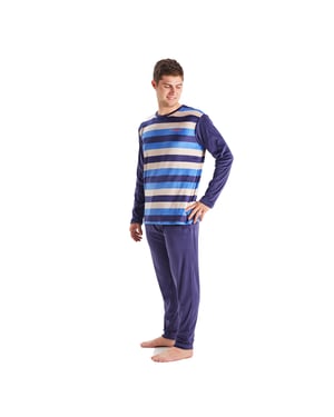 Pijama manga larga cuello redondo terciopelo MU3 hombre