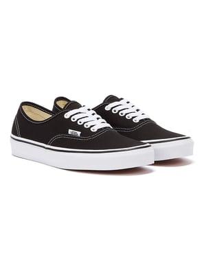 Zapatillas de skate vulcanizadas en lienzo negras y blancas Vans Authentic unisex