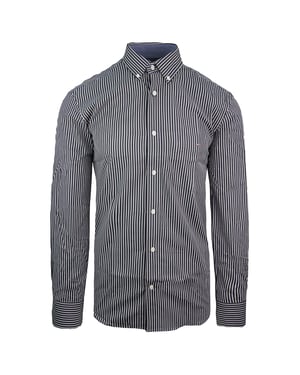 Eden Park Paris Camisa gris para hombres regulares