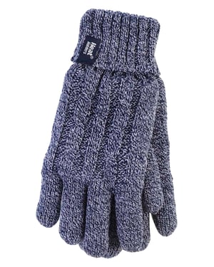 Heat Holders - Guantes de invierno de punto por cable de 2,3 tog para mujer