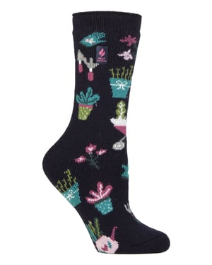 Calcetines para mujer Fun Hobby | Calentadores Lite | Calcetines térmicos con forro polar para invierno - Dedos Verdes