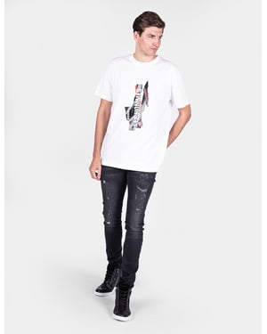 Les Hommes Camiseta Logo Hombre Blanco