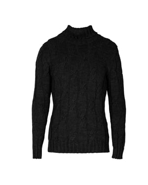 Xagon Man Suéter Turtleneck del hombre negro