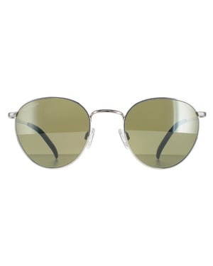 Serengeti redondo unisex plata brillante mineral polarizado 555 nm hamel