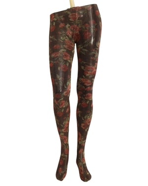 Medias de Nylon de Flores Negras de Dolce & Gabbana para Mujer