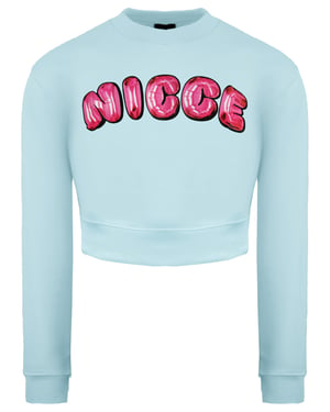 Nicce manga larga azul caddel caddel sudadera recortada 211 2 03 01 0315
